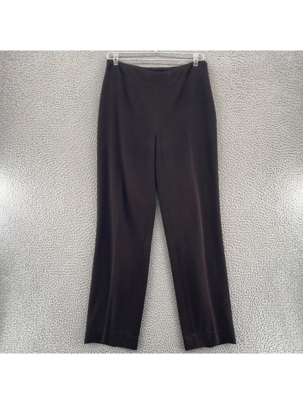 Talbots Pants Womens 4 Brown Classic Slim Stretch Tapered Leg Trousers Career